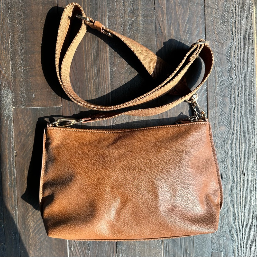 Brown Leather Crossbody Bag